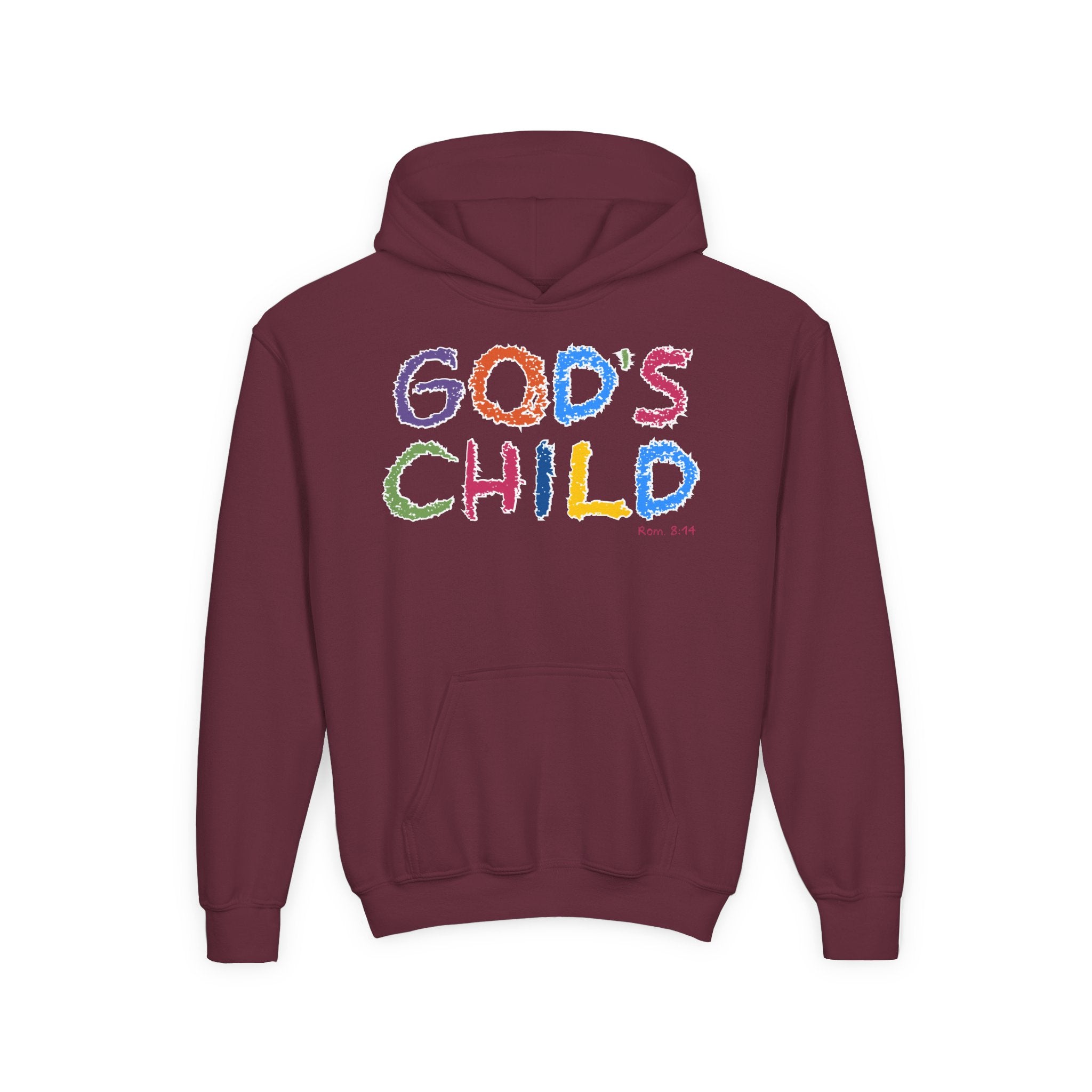 GOD'S CHILD! Collection | Hoodie [Youth]  | (Romans 8:14) - Pastel