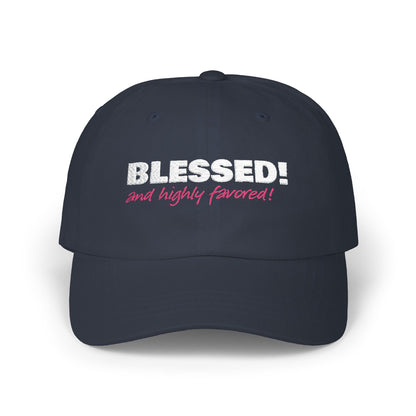 BLESSED! and Highly Favored!  Collection Christian Cap for Women | Faith-Based Hat | Luke 1:28 Scripture Hat | Inspirational Women's Headwear