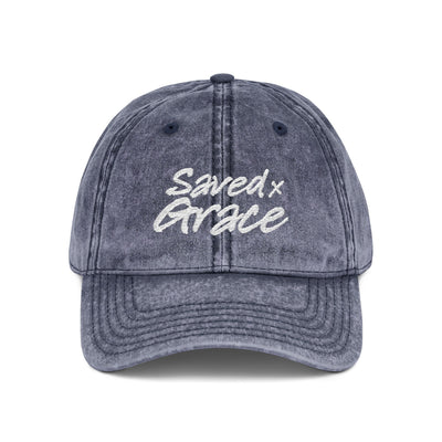 SAVED × GRACE Vintage Cap | Ephesians 2:8–9