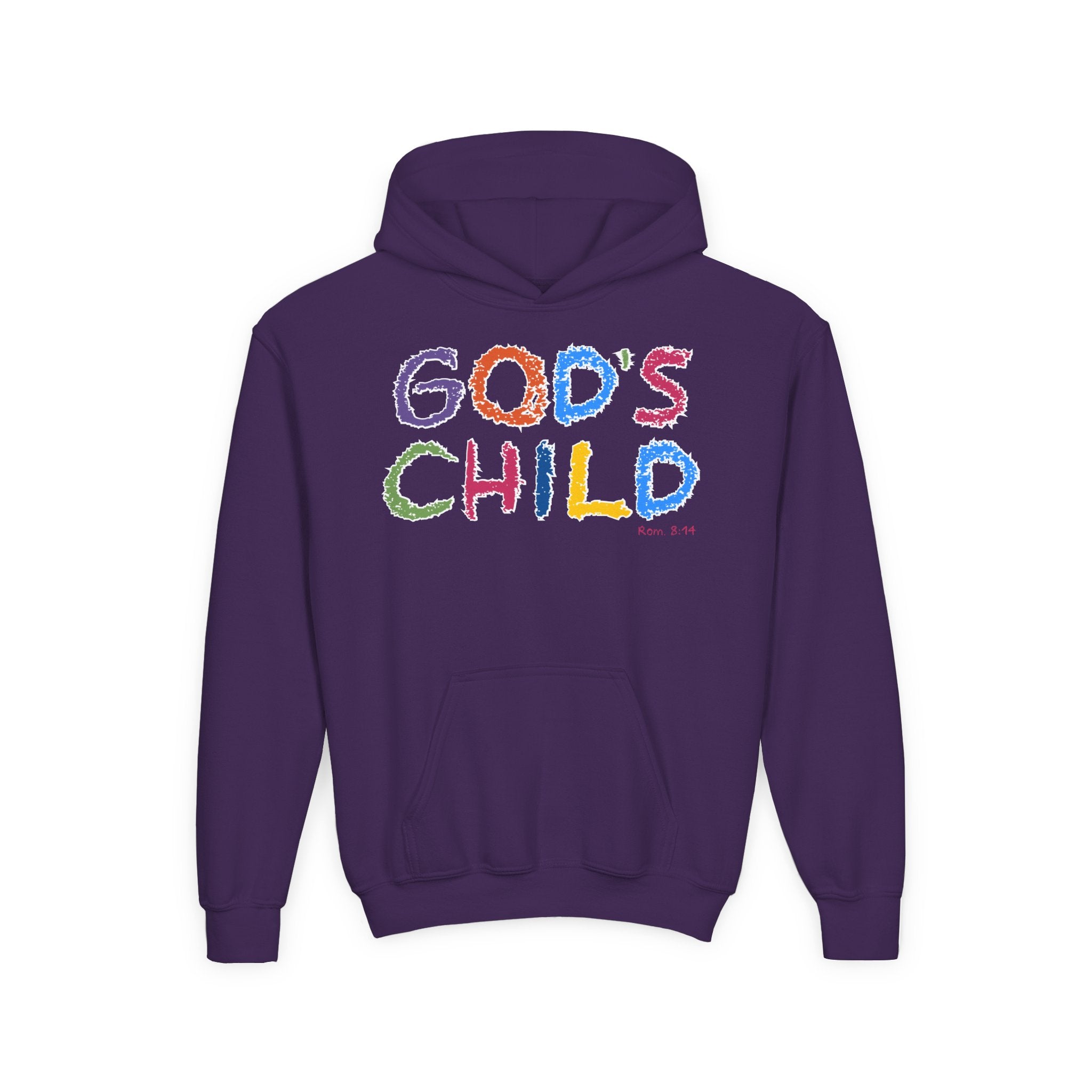 GOD'S CHILD! Collection | Hoodie [Youth]  | (Romans 8:14) - Pastel