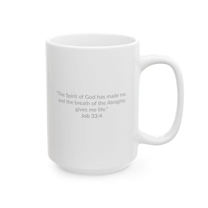 GOD MADE! Collection - Mug | Job 33:4 (white)