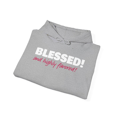 Blessed & Highly Favored Embroidered Hoodie | Luke 1:28