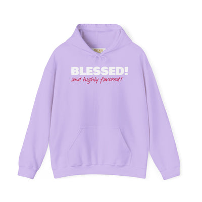 Blessed & Highly Favored Embroidered Hoodie | Luke 1:28