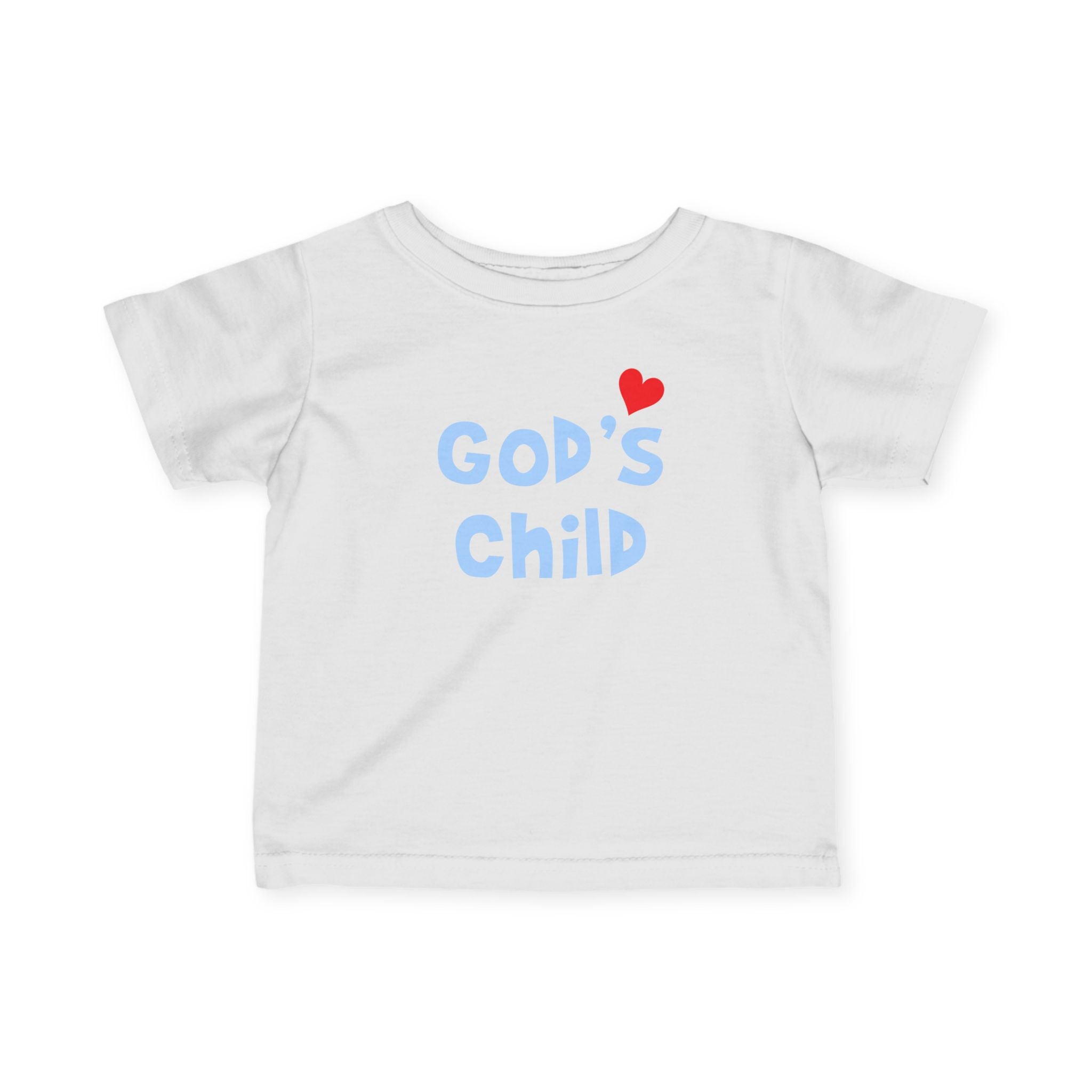 GOD'S Child + Heart | Infant Tee | Cute Baby T-Shirt, Faith-Based Apparel, Christian Baby Clothes, Gift for New Parents, Toddler Apparel