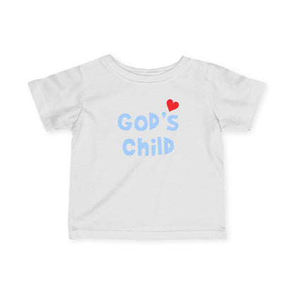 GOD'S Child + Heart | Infant Tee | Cute Baby T-Shirt, Faith-Based Apparel, Christian Baby Clothes, Gift for New Parents, Toddler Apparel