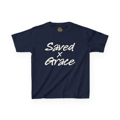 Saved x Grace | Kids Tee | Motivational Kids Shirt, Gifts for Young Dreamers, Casual Kids Clothing, Back to School Tee, Kids Hustle Tee