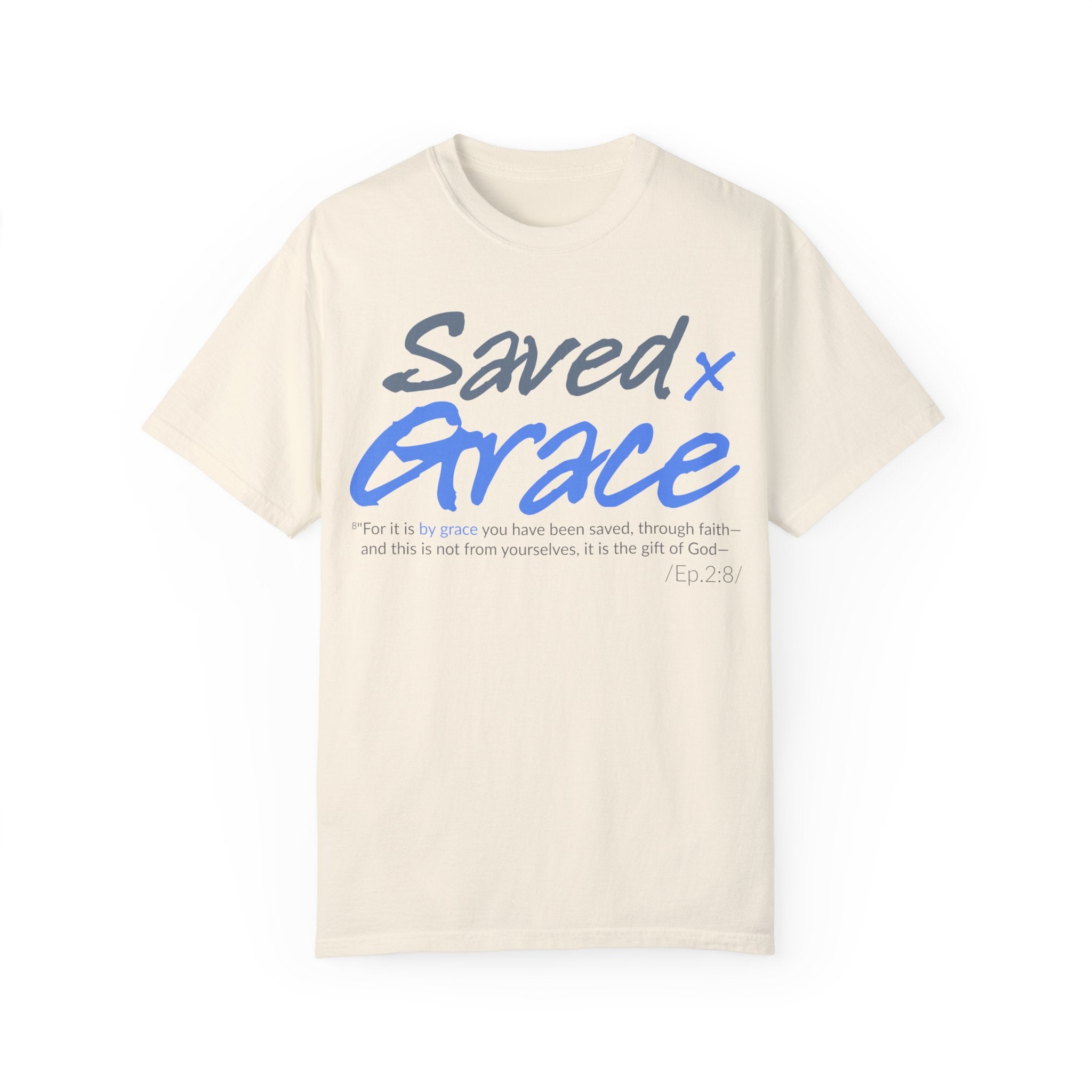 SAVED x GRACE Faithware Collection Unisex T-shirt | (Ephesians 2:8)