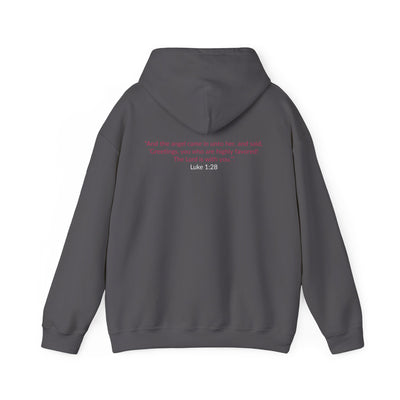 Blessed & Highly Favored Embroidered Hoodie | Luke 1:28