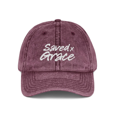 SAVED × GRACE Vintage Cap | Ephesians 2:8–9
