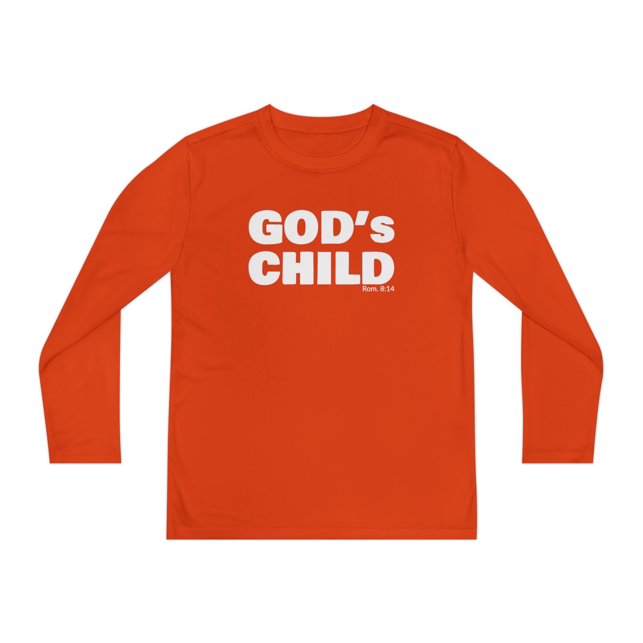 GOD'S CHILD! Collection Youth Long Sleeve Tee | (Romans 8:14)