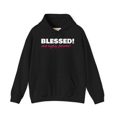 Blessed & Highly Favored Embroidered Hoodie | Luke 1:28