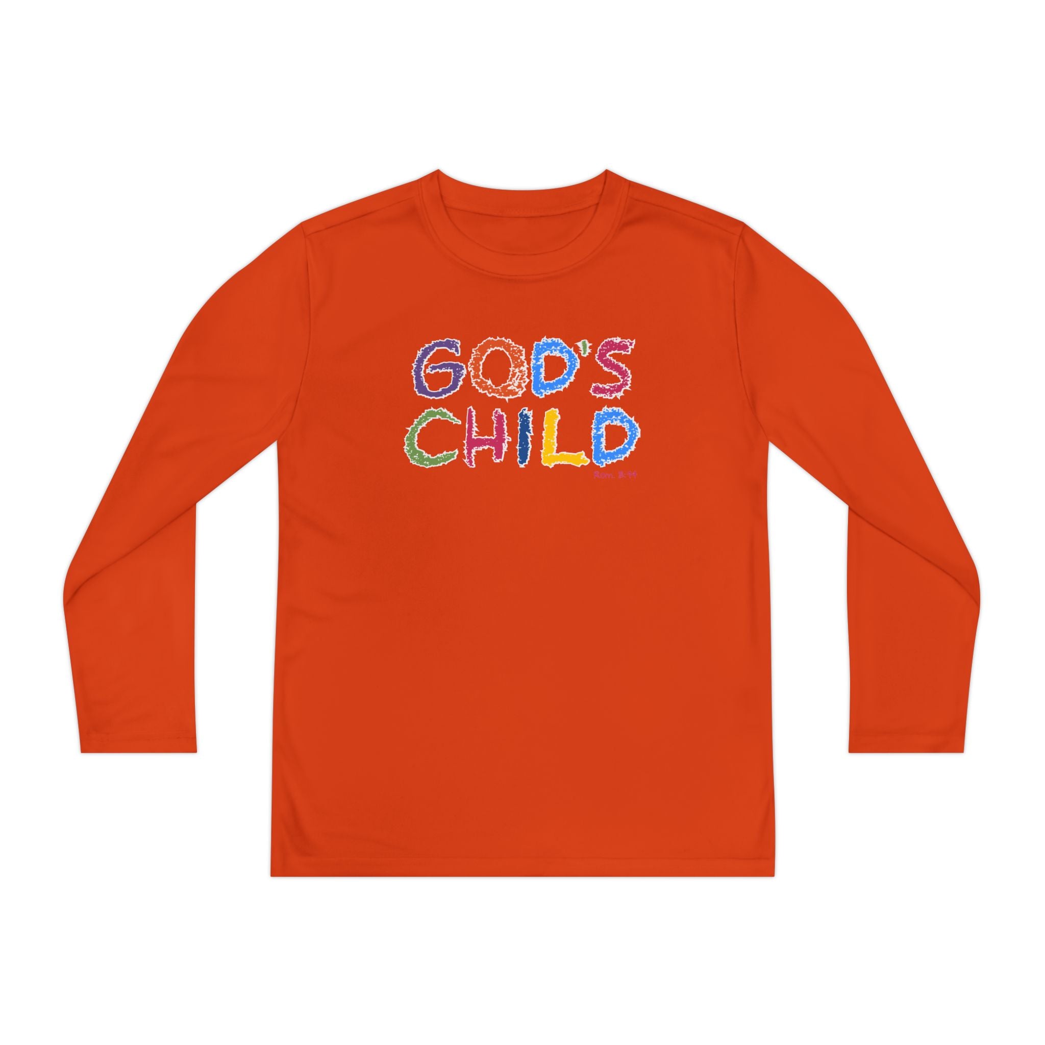 GOD'S CHILD! Collection | Youth Long Sleeve Tee  | (Romans 8:14) - Pastel