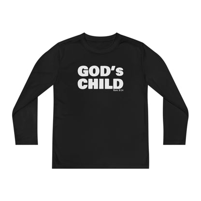 GOD'S CHILD! Collection Youth Long Sleeve Tee | (Romans 8:14)