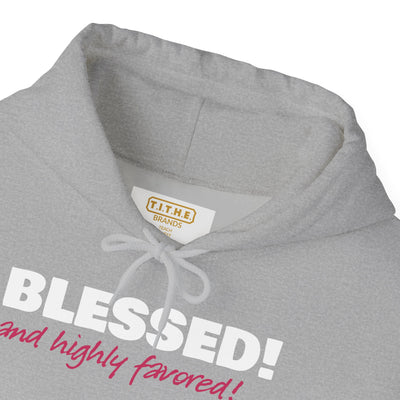 Blessed & Highly Favored Embroidered Hoodie | Luke 1:28