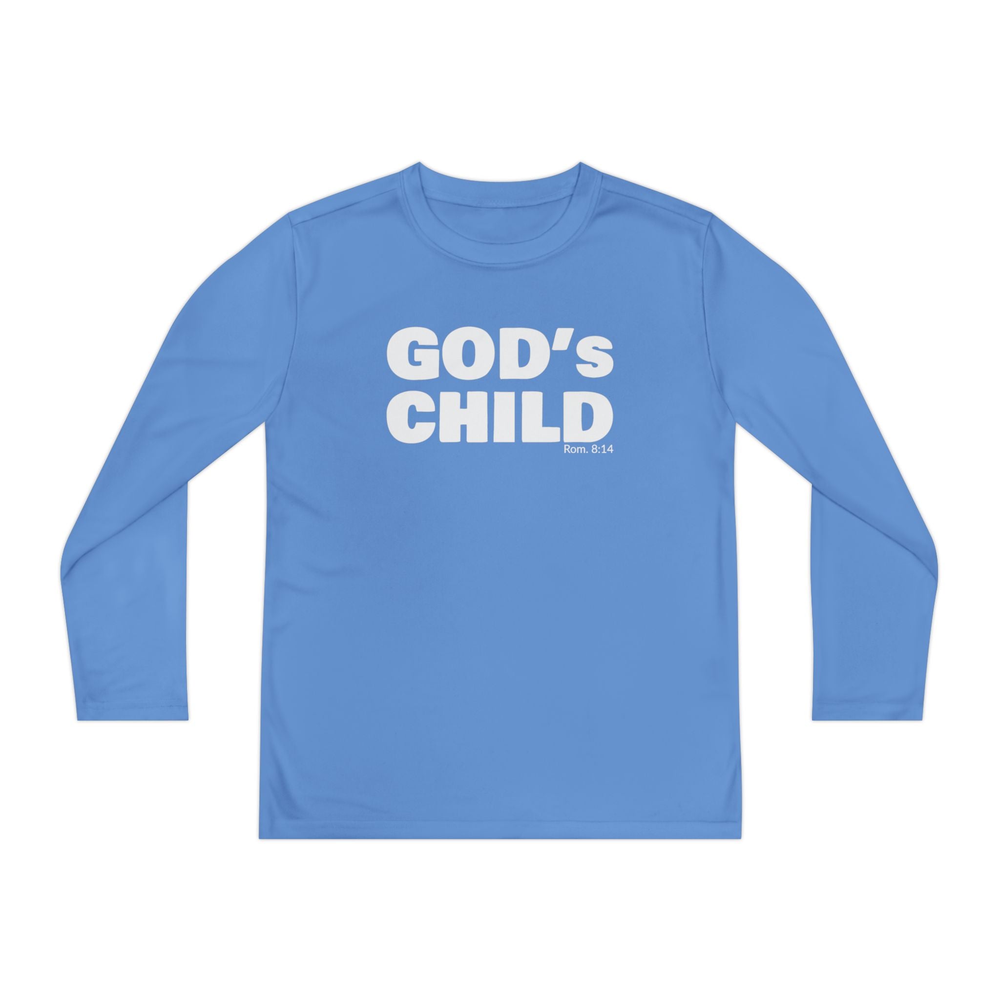 GOD'S CHILD! Collection Youth Long Sleeve Tee | (Romans 8:14)