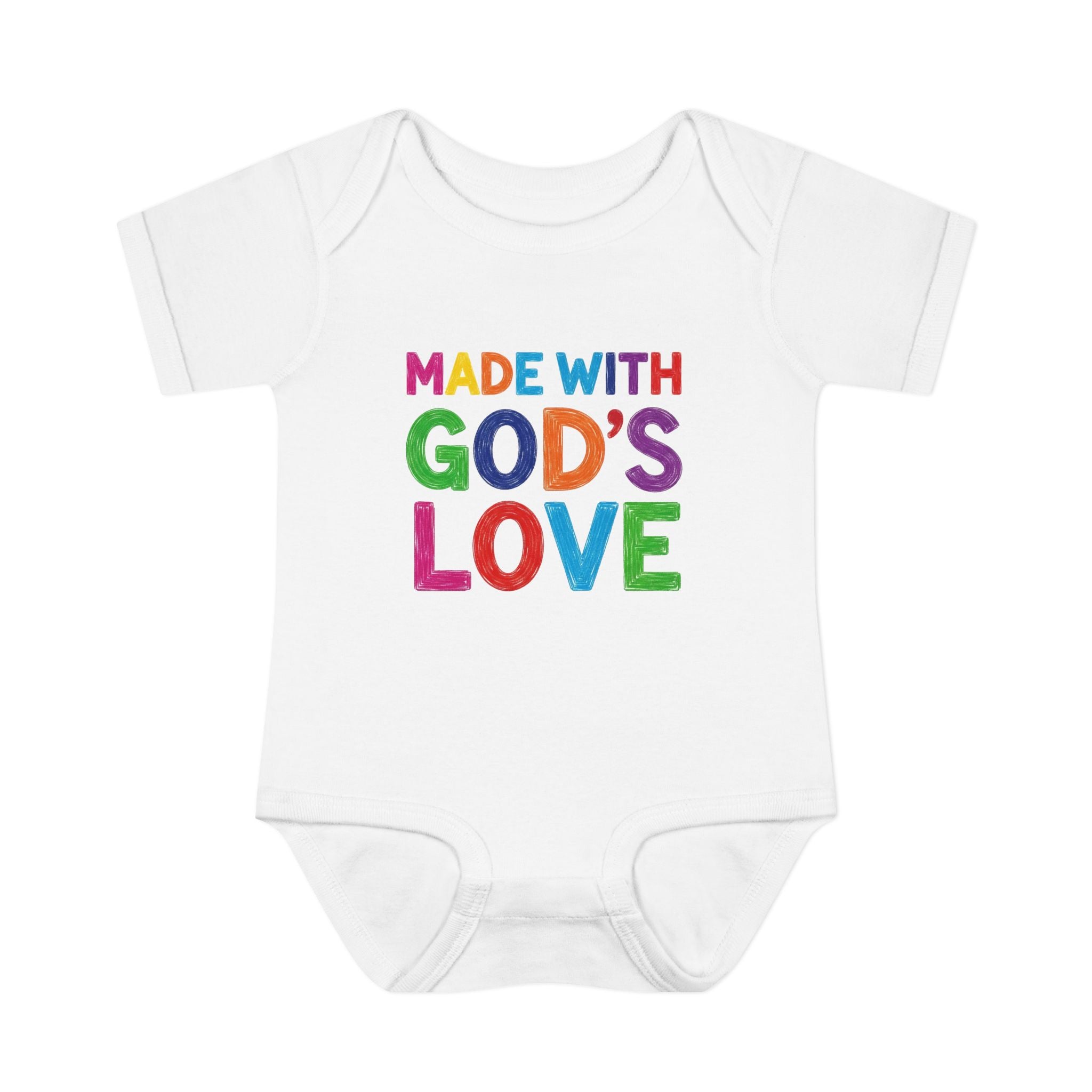 MADE WITH GOD'S LOVE | Infant Bodysuit, Baby Shower Gift, Cute Baby Outfit, Religious Gift, Newborn Clothes, Faith-Inspired Apparel