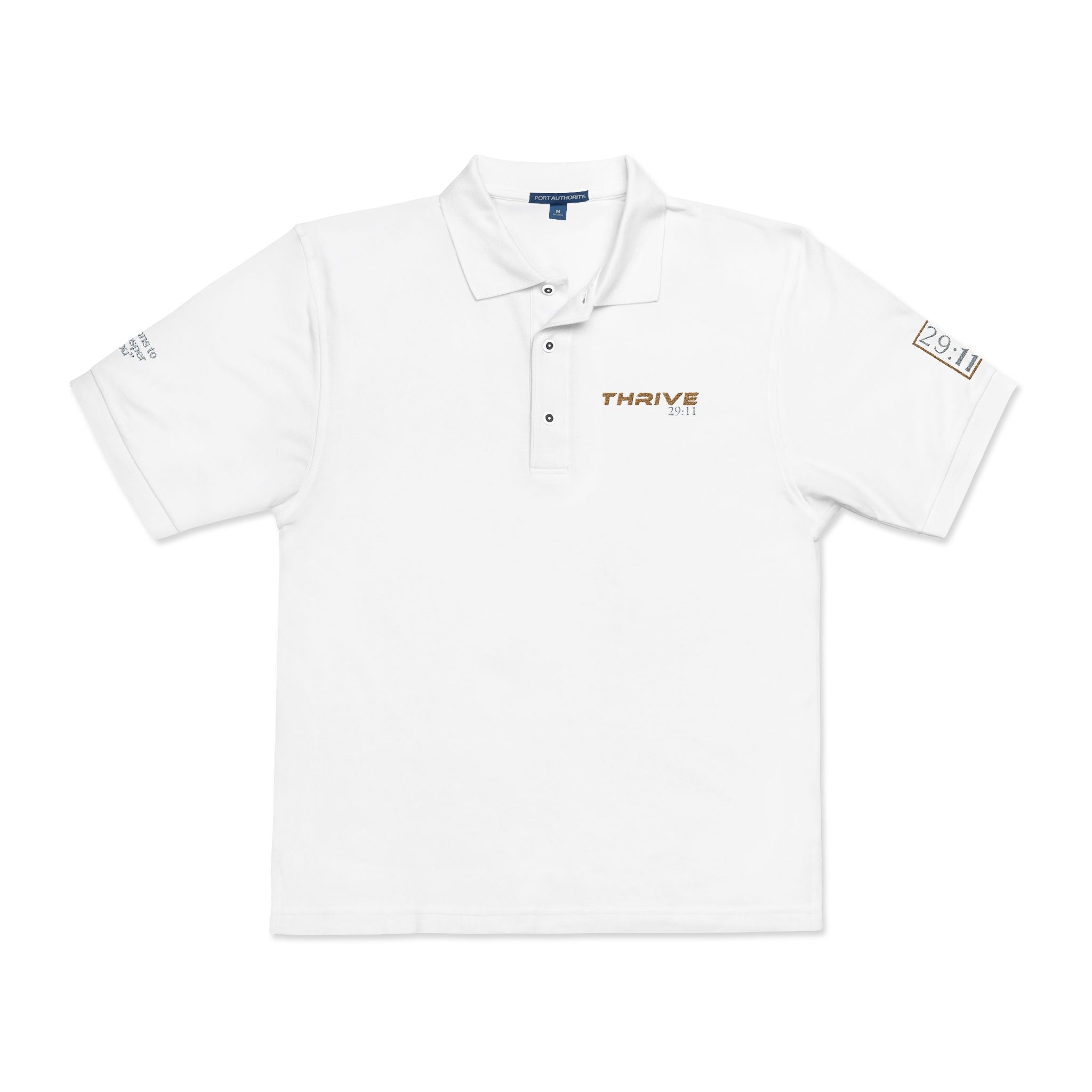 THRIVE 29:11 Collection | Unisex Embroidered Polo Shirt | (Jeremiah 29:11)