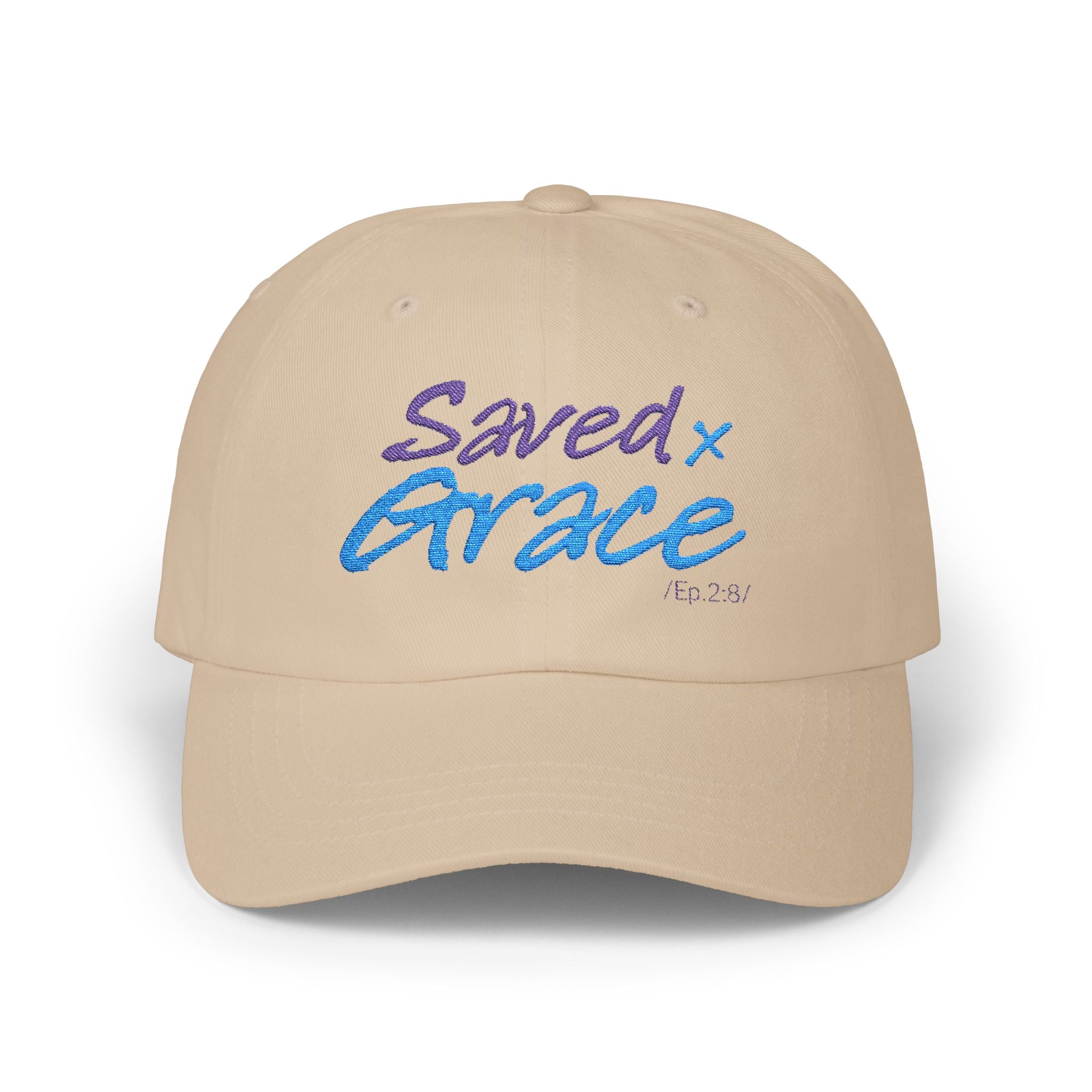 SAVED x GRACE  faithware collection Woman's Cap |  (Eph. 2:8) - Embroidered