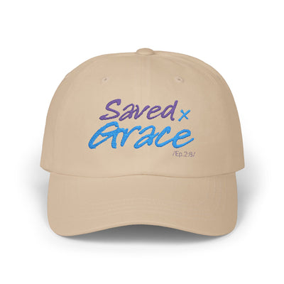 SAVED x GRACE  faithware collection Woman's Cap |  (Eph. 2:8) - Embroidered