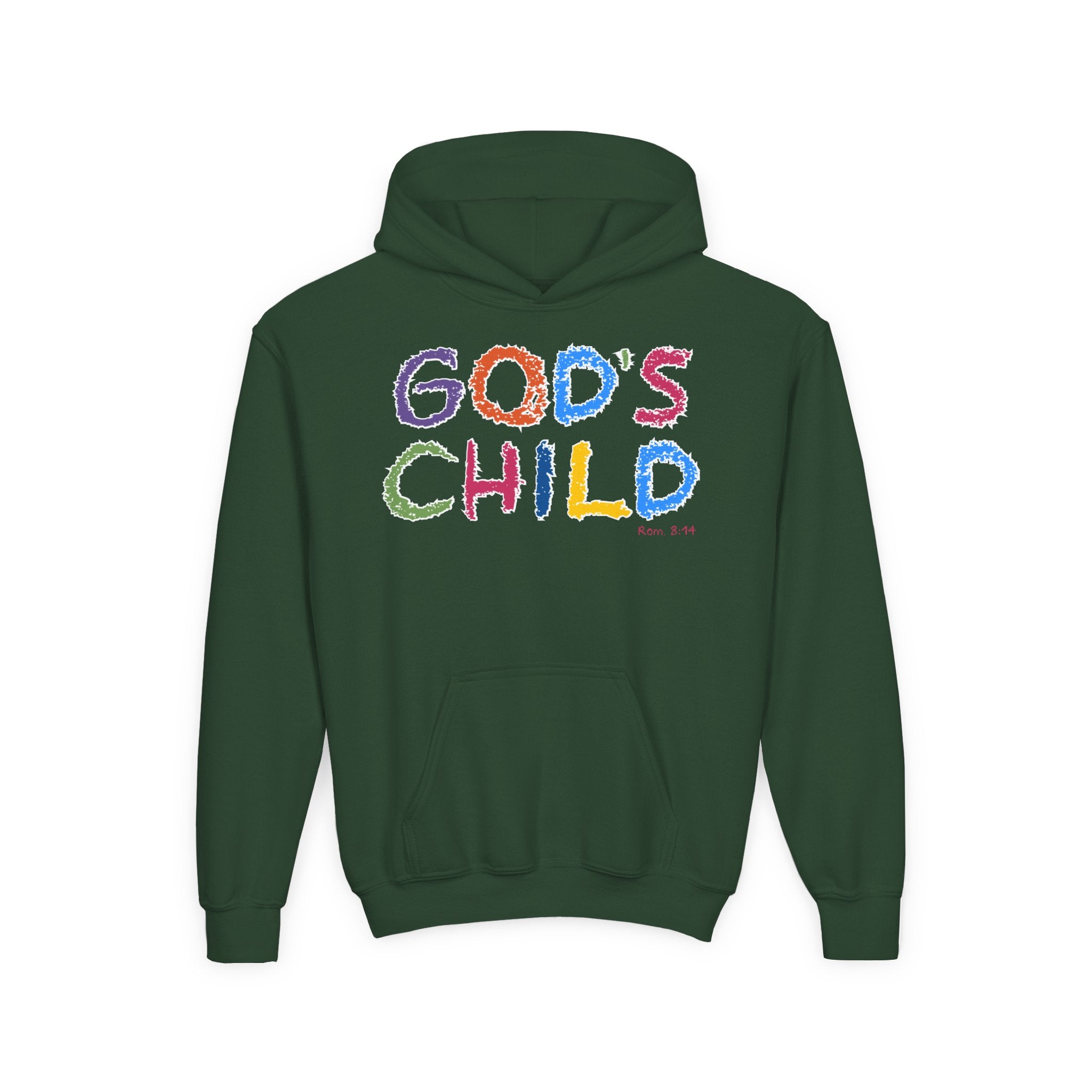 GOD'S CHILD! Collection | Hoodie [Youth]  | (Romans 8:14) - Pastel