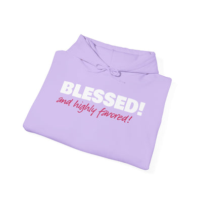 Blessed & Highly Favored Embroidered Hoodie | Luke 1:28