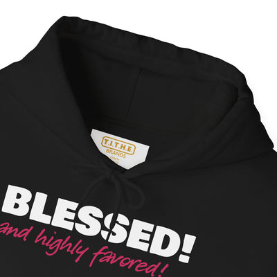 Blessed & Highly Favored Embroidered Hoodie | Luke 1:28