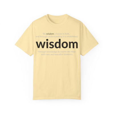 WISDOM! Inspiration Verses unisex t-shirt, Proverbs 24:3-4, Knowledge, Rare Treasures, Comfort Tee, Biblical Shirt