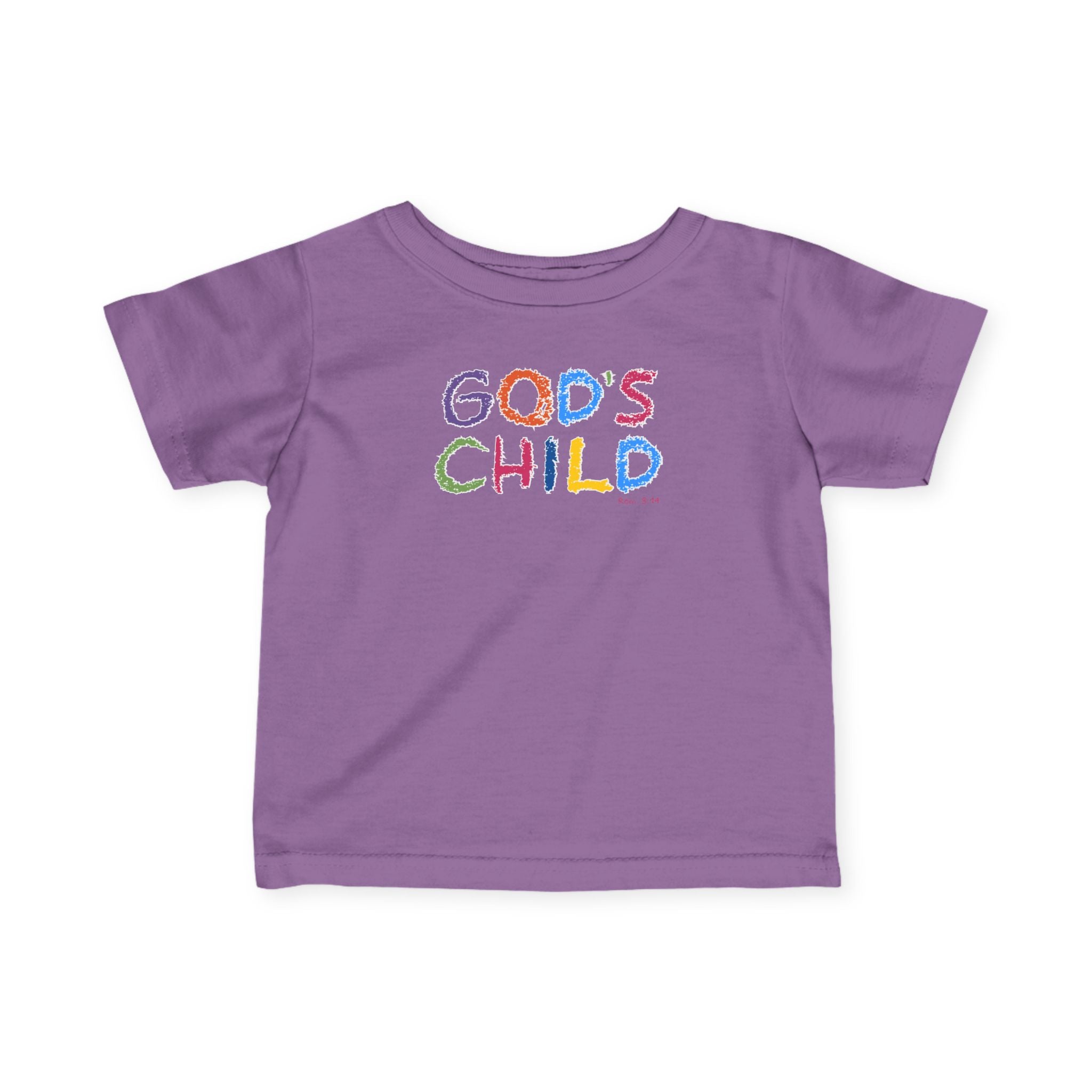 GOD'S CHILD! | Colorful Infant Fine Jersey Tee | Baby Heirs Collection (Roman's 8:14)