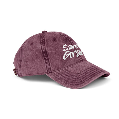 SAVED × GRACE Vintage Cap | Ephesians 2:8–9
