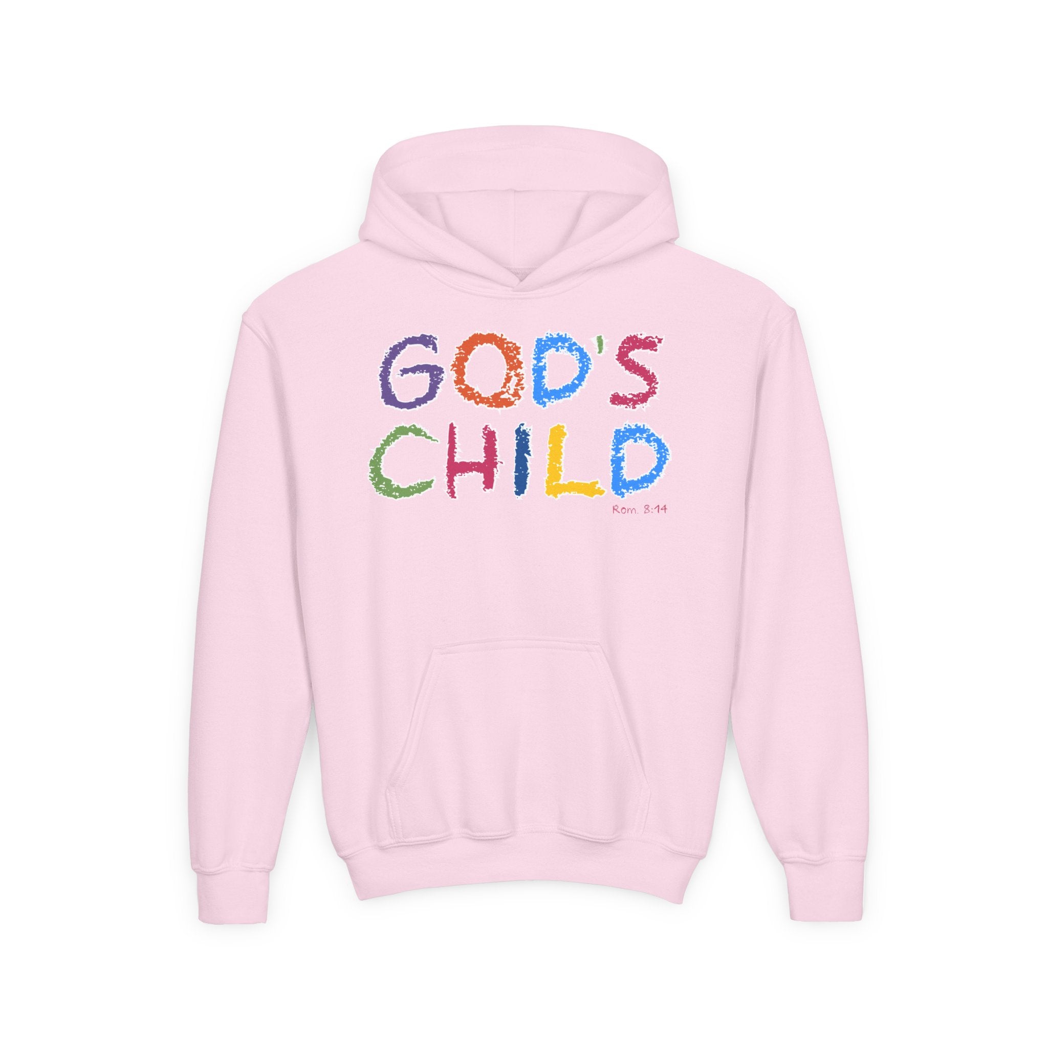 GOD'S CHILD! Collection | Hoodie [Youth]  | (Romans 8:14) - Pastel