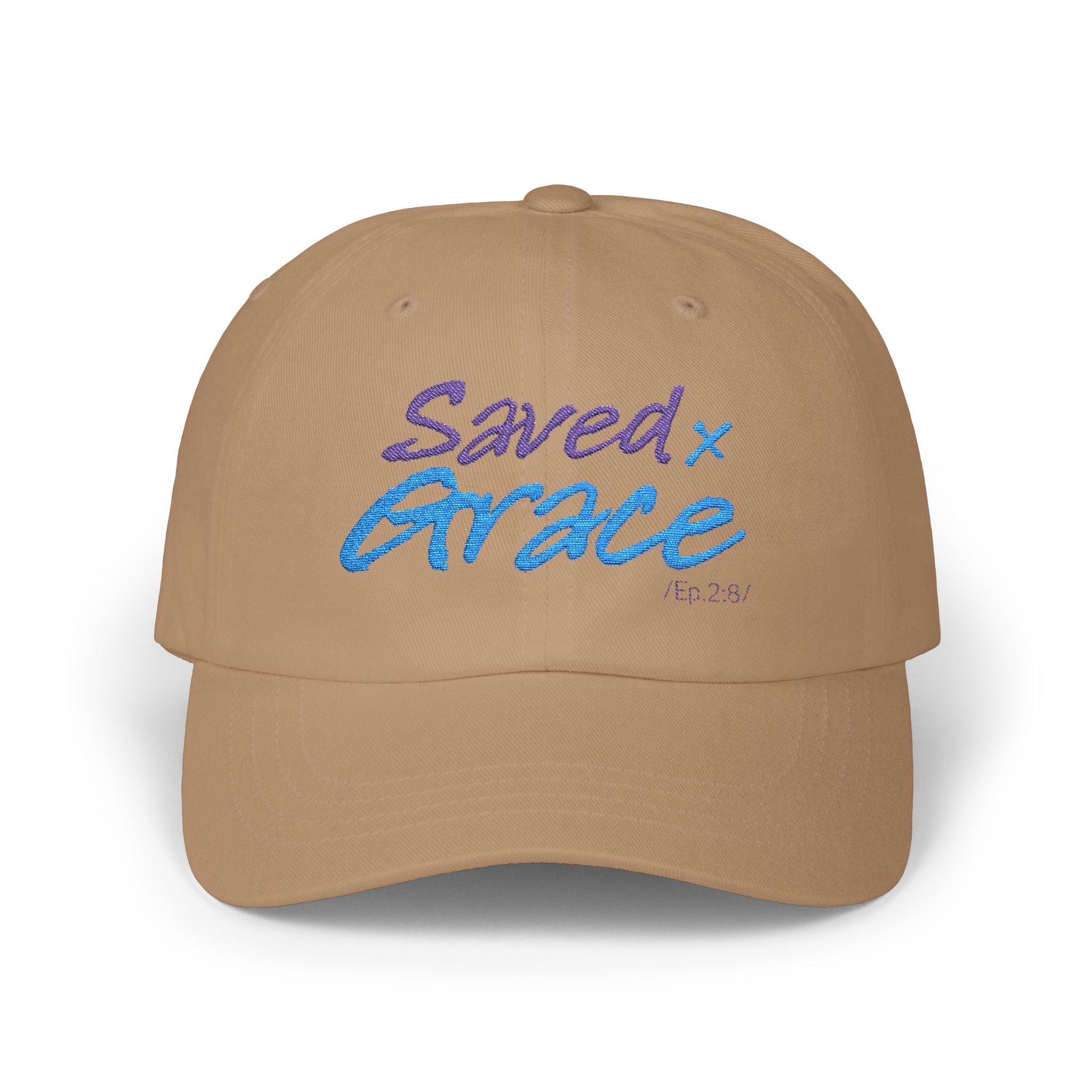 SAVED x GRACE  faithware collection Woman's Cap |  (Eph. 2:8) - Embroidered