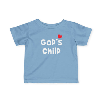 GOD'S Child + Heart | Infant Tee | Cute Baby T-Shirt, Faith-Based Apparel, Christian Baby Clothes, Gift for New Parents, Toddler Apparel