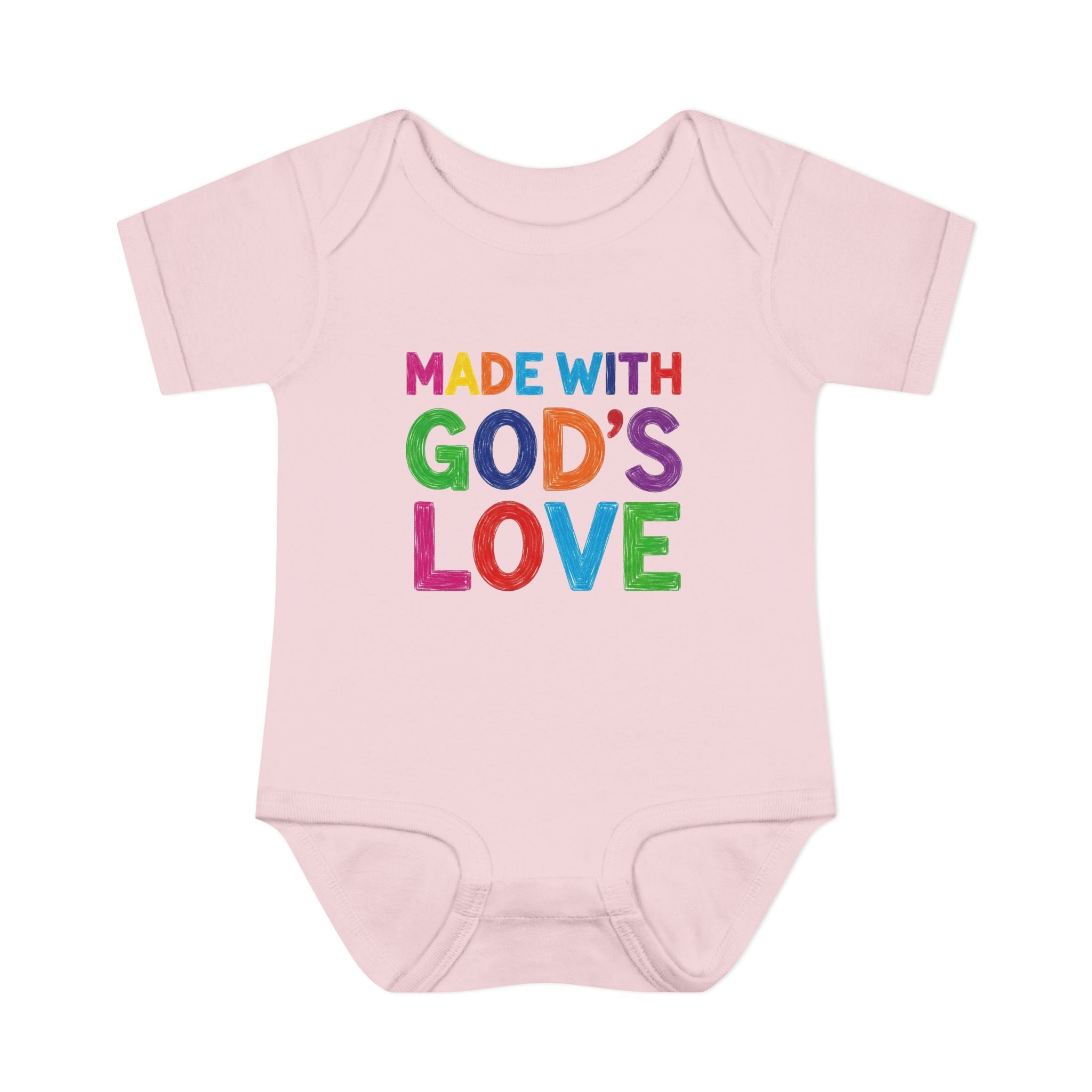 MADE WITH GOD'S LOVE | Infant Bodysuit, Baby Shower Gift, Cute Baby Outfit, Religious Gift, Newborn Clothes, Faith-Inspired Apparel
