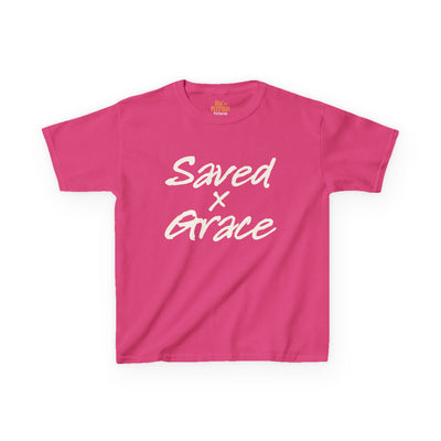 Saved x Grace | Kids Tee | Motivational Kids Shirt, Gifts for Young Dreamers, Casual Kids Clothing, Back to School Tee, Kids Hustle Tee