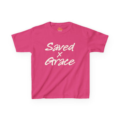 Saved x Grace | Kids Tee | Motivational Kids Shirt, Gifts for Young Dreamers, Casual Kids Clothing, Back to School Tee, Kids Hustle Tee