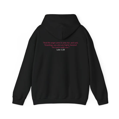 Blessed & Highly Favored Embroidered Hoodie | Luke 1:28